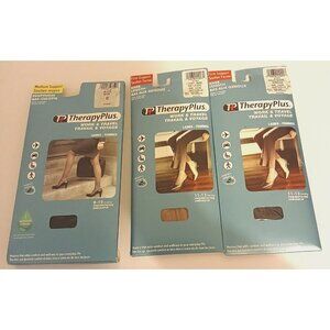 Therapy Plus Work & Travel Ladies Panty Hose and Knee Length Socks NEW Lot of 3